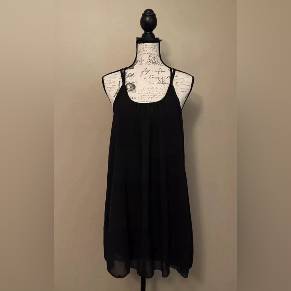 Finejo Size Small Black Racerback Dress